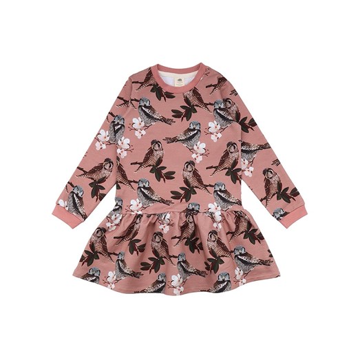 Walkiddy Sukienka dresowa &quot;Owl Friends&quot; w kolorze jasnoróżowym ze sklepu Limango Polska w kategorii Sukienki dziewczęce - zdjęcie 173732365