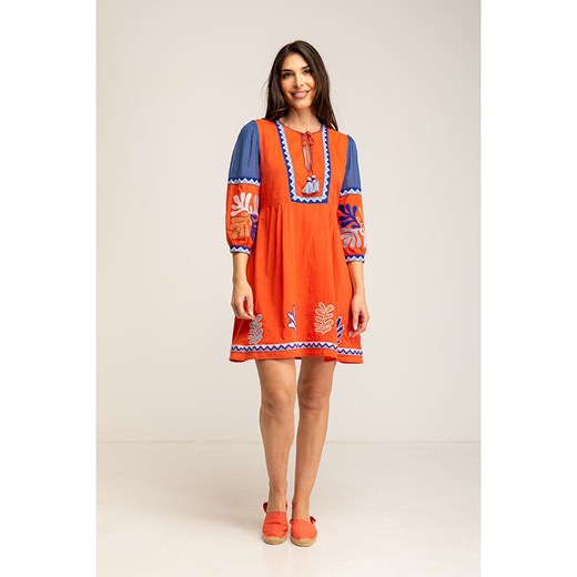 Peace &amp; Love Sukienka w kolorze pomarańczowo-niebieskim ze sklepu Limango Polska w kategorii Sukienki - zdjęcie 173732919