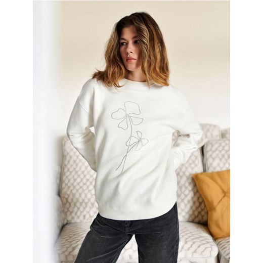 Sinsay - Bluza - kremowy ze sklepu Sinsay w kategorii Bluzy damskie - zdjęcie 173734398