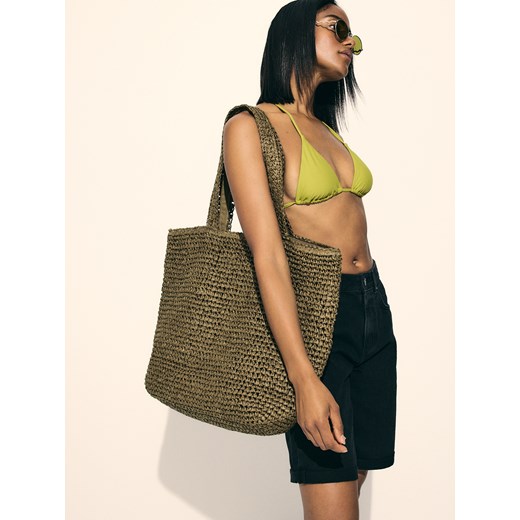 Reserved - Pleciona torebka shopper - brązowy Reserved ONE SIZE Reserved