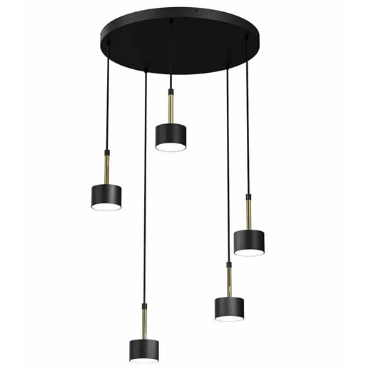 Czarno-złota wisząca lampa do jadalni - 2X N023 P4-R01 ze sklepu Edinos.pl w kategorii Lampy wiszące - zdjęcie 173736128