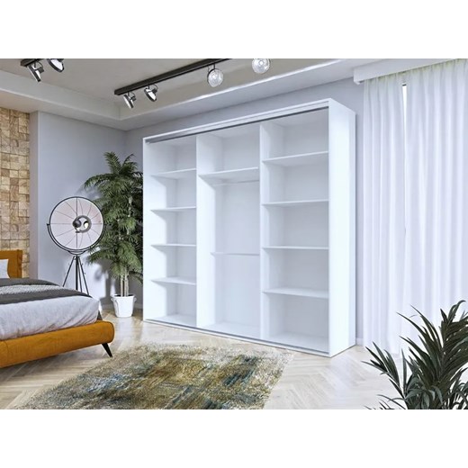 Szafa przesuwna dąb artisan + czarne listwy - Savona 7X Elior One Size Edinos.pl