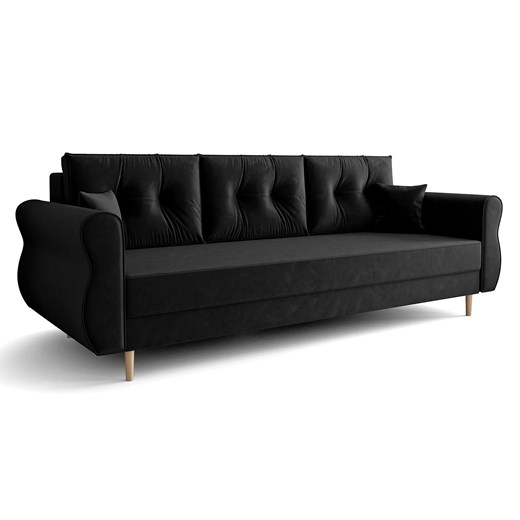 Czarna Sofa Wypoczynkowa Rozkładana A3-M02 ze sklepu Edinos.pl w kategorii Sofy i kanapy - zdjęcie 173736427