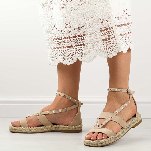 Beżowe espadyle damskie, sandały S.Barski 33132 ze sklepu suzana.pl w kategorii Espadryle damskie - zdjęcie 173741886