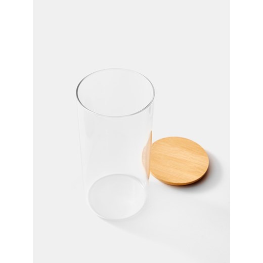 Sinsay - Szklany pojemnik z pokrywką - biały Sinsay One Size Sinsay