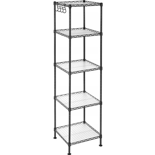 Czarny metalowy regał w stylu loft - Vinton ze sklepu Edinos.pl w kategorii Dom - zdjęcie 173744185