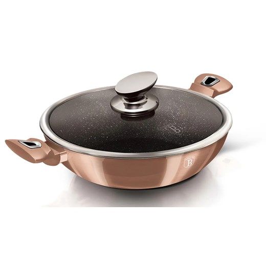 Garnek typu wok na indukcję z pokrywą K1-G97 ze sklepu Edinos.pl w kategorii Garnki - zdjęcie 173744266