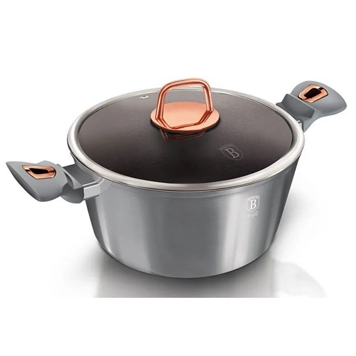 Aluminiowy garnek z granitową powłoką 2,5L K8-Z34 ze sklepu Edinos.pl w kategorii Garnki - zdjęcie 173744289