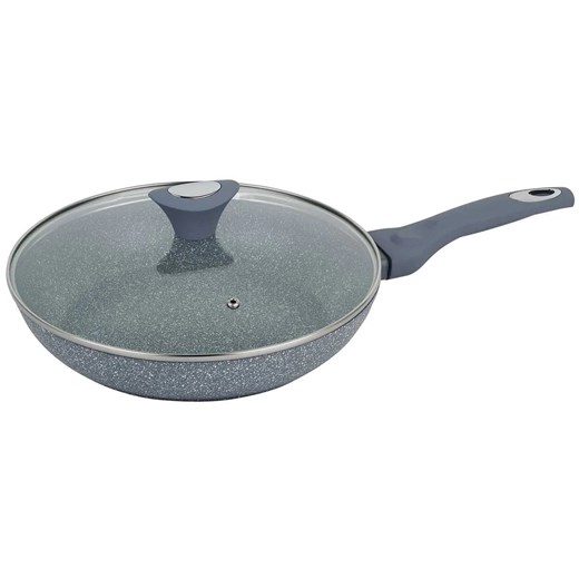 Patelnia ze szklana pokrywą 28 cm S5-A42 ze sklepu Edinos.pl w kategorii Naczynia - zdjęcie 173744339