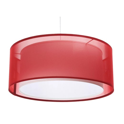 Czerwona lampa wisząca z podwójnym kloszem - S436 E9-D13 ze sklepu Edinos.pl w kategorii Lampy wiszące - zdjęcie 173746816
