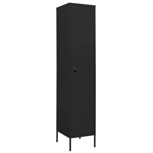 Czarna metalowa szafa gospodarcza z 4 półkami A8-Z00 ze sklepu Edinos.pl w kategorii Szafy - zdjęcie 173746937