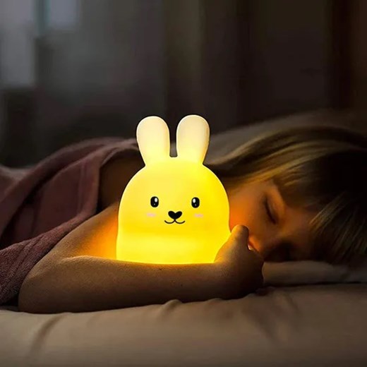 Lampka nocna LED RGB dla dziecka królik - Ofieg Lumes One Size Edinos.pl
