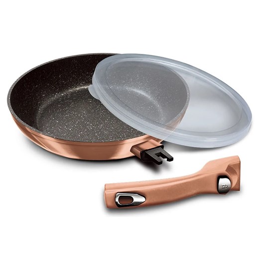 Patelnia z odpinaną rączką typu soft touch 24cm D8-B26 ze sklepu Edinos.pl w kategorii Naczynia - zdjęcie 173747305