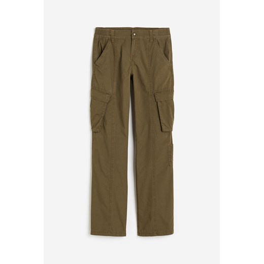 H & M - Płócienne spodnie cargo - Zielony H & M 32 H&M