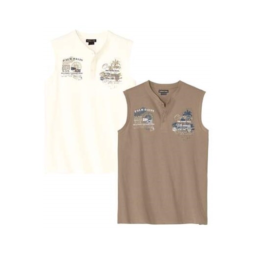 Zestaw 2 podkoszulek z dekoltem z guzikami ze sklepu Atlas For Men w kategorii T-shirty męskie - zdjęcie 173748425