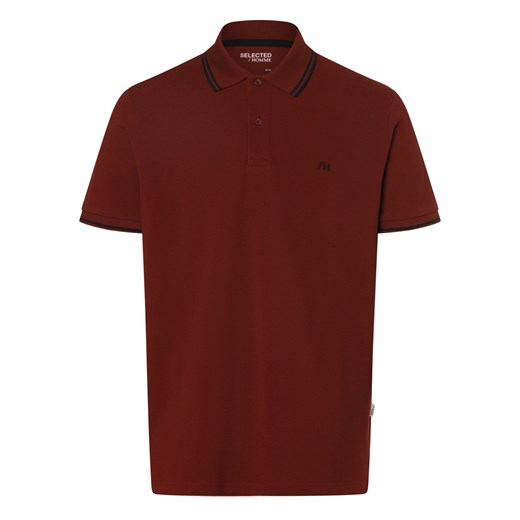 Selected Męska koszulka polo - SLHDante Sport Mężczyźni Bawełna bordowy jednolity ze sklepu vangraaf w kategorii T-shirty męskie - zdjęcie 173750077