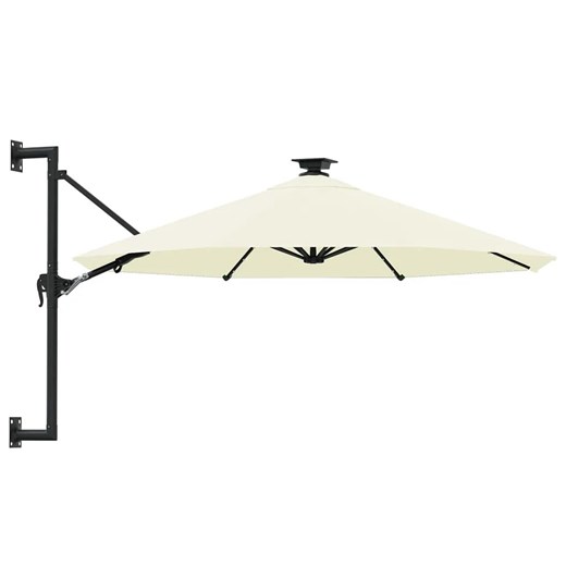 Piaskowy parasol ogrodowy na taras z oświetleniem LED - Shade ze sklepu Edinos.pl w kategorii Parasole ogrodowe - zdjęcie 173757039