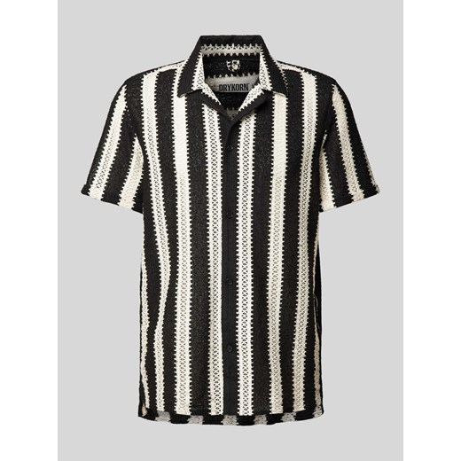 Koszula casualowa o kroju regular fit z ażurowym wzorem model ‘BIJAN’ ze sklepu Peek&Cloppenburg  w kategorii Koszule męskie - zdjęcie 173760529