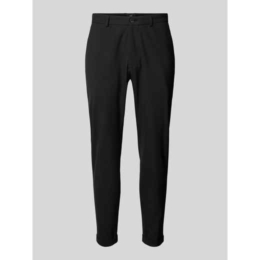 Spodnie materiałowe o kroju tapered fit ze szlufkami na pasek model ‘CIBODO’ ze sklepu Peek&Cloppenburg  w kategorii Spodnie męskie - zdjęcie 173760727