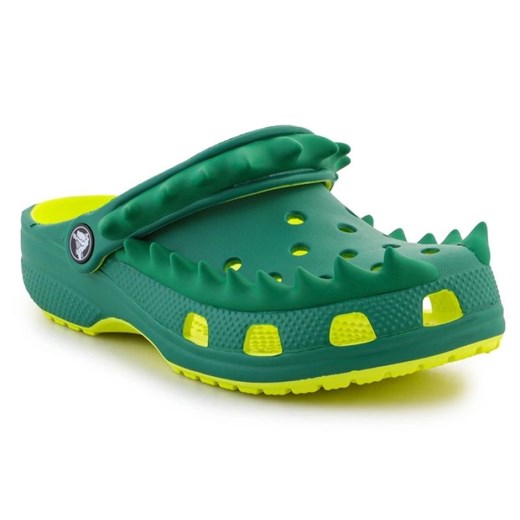 Klapki Crocs Classic Spikes Clog T 210010-76U zielone ze sklepu ButyModne.pl w kategorii Klapki dziecięce - zdjęcie 173762055