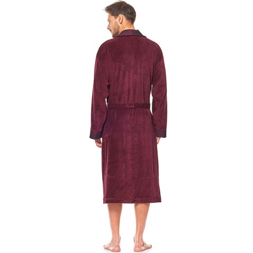Elegancki szlafrok męski bordowy 9102, Kolor bordowy, Rozmiar XL, L&amp;L ze sklepu Intymna w kategorii Szlafroki damskie - zdjęcie 173762609