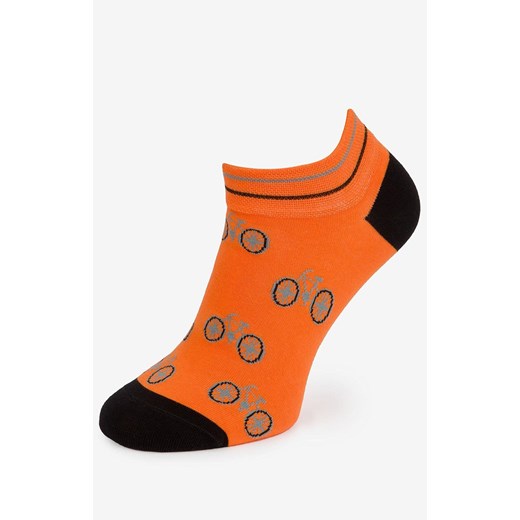Marilyn stopki męskie bawełniane z motywem rowerowym pomarańczowe Bikes 2, Kolor pomarańczowy-wzór, Rozmiar 41-45, Marilyn ze sklepu Intymna w kategorii Skarpetki damskie - zdjęcie 173762635