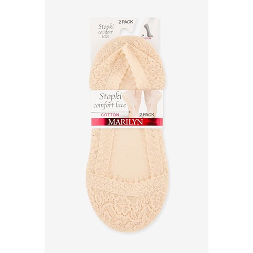 Marilyn 2-pak stopki koronkowe beżowe Comfort Lace, Kolor naturalny, Rozmiar 35-37, Marilyn ze sklepu Intymna w kategorii Skarpetki damskie - zdjęcie 173762647