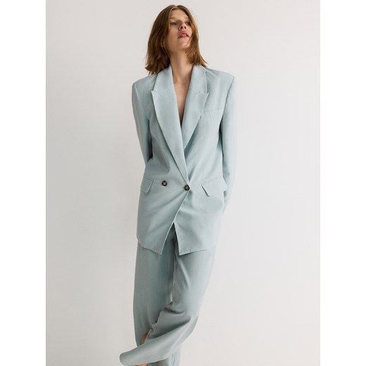 Reserved - Marynarka z modalem - jasnozielony Reserved M okazja Reserved