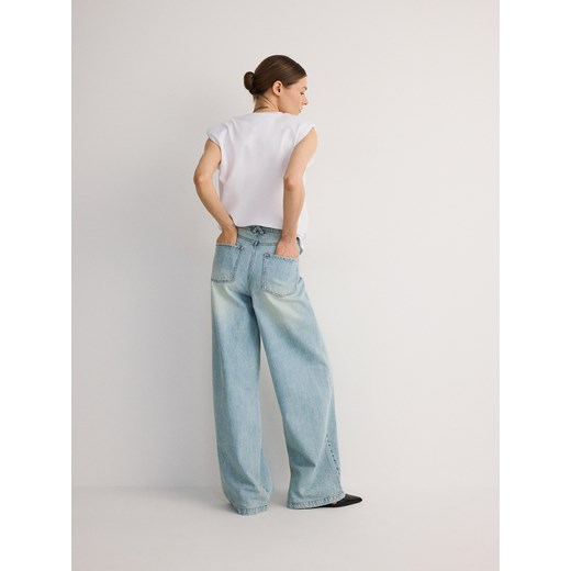 Reserved - Jeansy wide leg - niebieski Reserved 42 Reserved