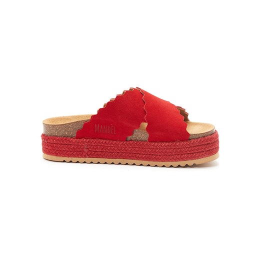 Mandel Skórzane klapki w kolorze czerwonym Mandel 41 wyprzedaż Limango Polska