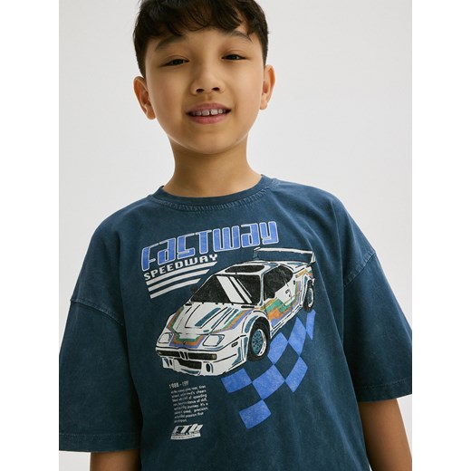 Reserved - T-shirt oversize - granatowy Reserved 140 (9 lat) Reserved