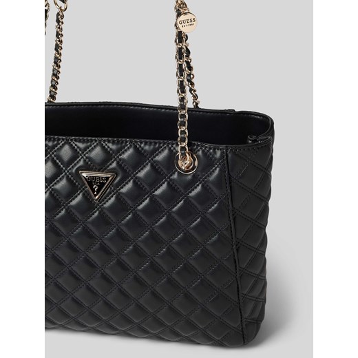 Torba tote z fakturowanym wzorem model ‘GIULLY’ Guess One Size Peek&Cloppenburg 