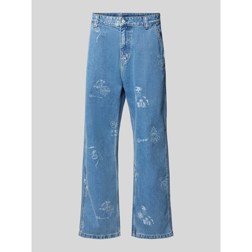 Jeansy o kroju tapered fit z 5 kieszeniami model ‘STAMP’ ze sklepu Peek&Cloppenburg  w kategorii Jeansy męskie - zdjęcie 173780356