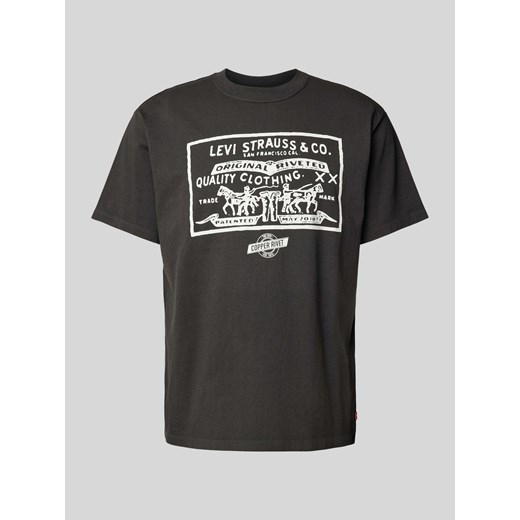 T-shirt o kroju vintage fit z nadrukiem z logo ze sklepu Peek&Cloppenburg  w kategorii T-shirty męskie - zdjęcie 173780466