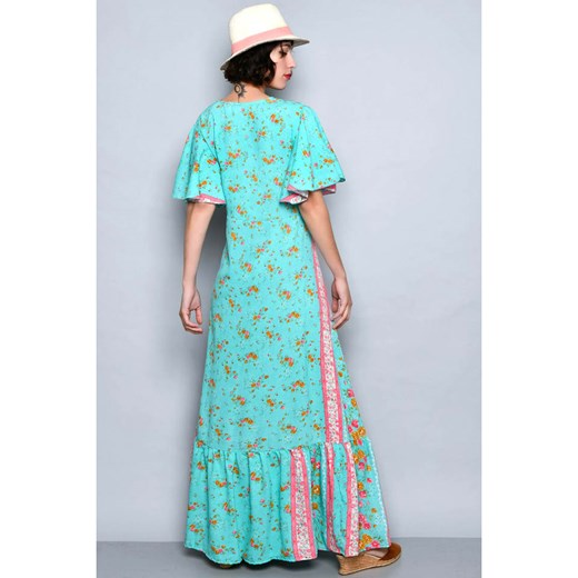 H.H.G. Sukienka w kolorze pomarańczowo-jasnoróżowo-turkusowym S wyprzedaż Limango Polska