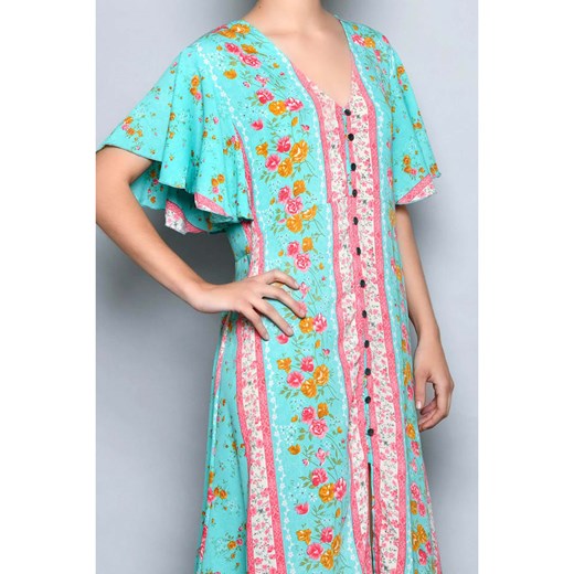 H.H.G. Sukienka w kolorze pomarańczowo-jasnoróżowo-turkusowym S okazyjna cena Limango Polska