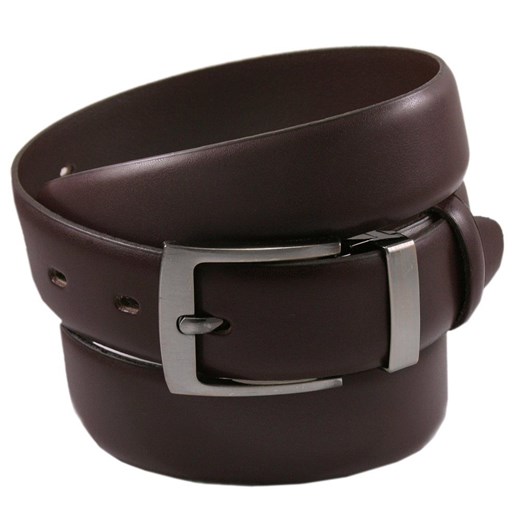 Męski, Skórzany Pasek do Spodni - Zet - Brązowy PSZET0013brazowy ze sklepu JegoSzafa.pl w kategorii Paski męskie - zdjęcie 173782347