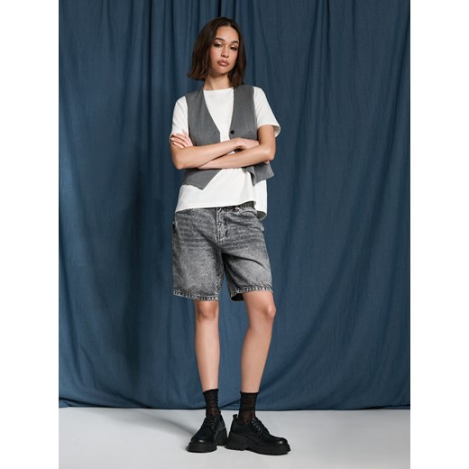 Sinsay - Koszulka - kremowy Sinsay XL Sinsay