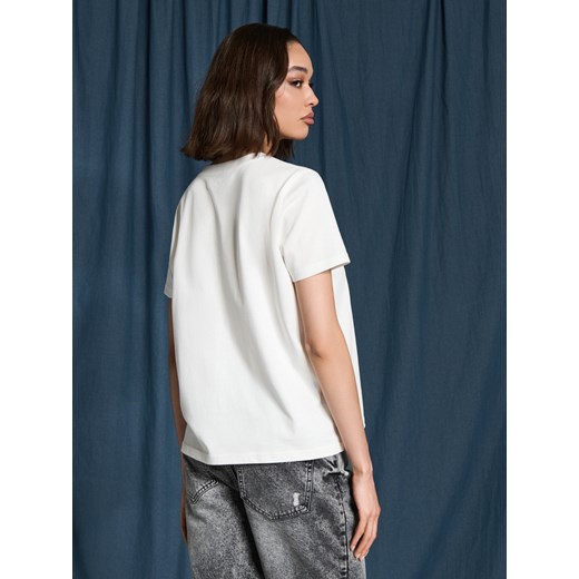 Sinsay - Koszulka - kremowy Sinsay XS Sinsay