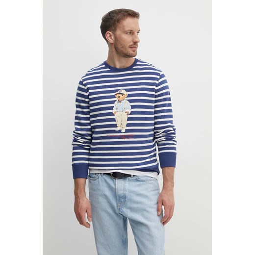 Polo Ralph Lauren bluza męska kolor granatowy wzorzysta 710941864 ze sklepu ANSWEAR.com w kategorii Bluzy męskie - zdjęcie 173787526