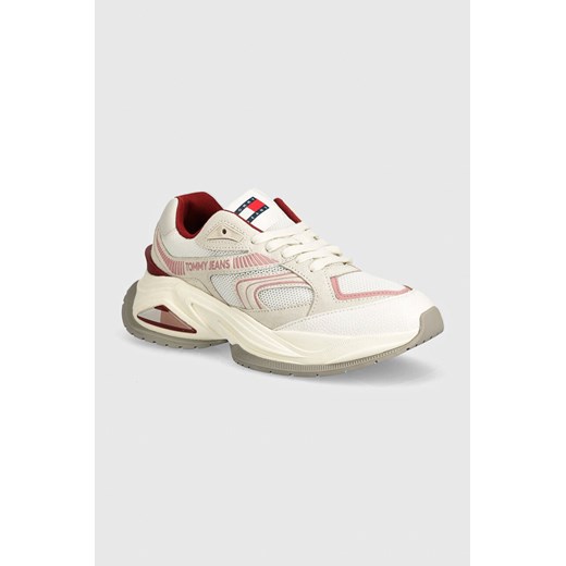 Tommy Jeans sneakersy TJW TRENDY RETRO RUNNER kolor biały EN0EN02550 ze sklepu ANSWEAR.com w kategorii Buty sportowe damskie - zdjęcie 173787817