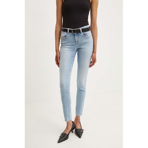 Diesel jeansy 2017 SLANDY damskie kolor niebieski A04108.09J13 ze sklepu ANSWEAR.com w kategorii Jeansy damskie - zdjęcie 173788008