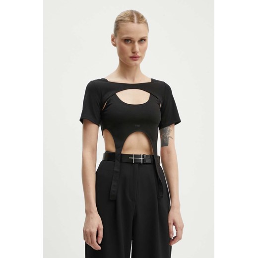 Heliot Emil t-shirt damski kolor czarny HE.W.13.042.BLK01 ze sklepu ANSWEAR.com w kategorii Bluzki damskie - zdjęcie 173788138