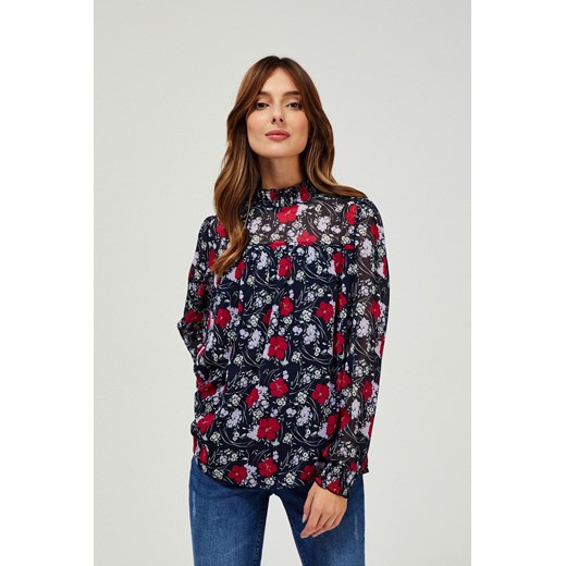 Koszula w kwiaty granatowa XS Moodo.pl wyprzedaż