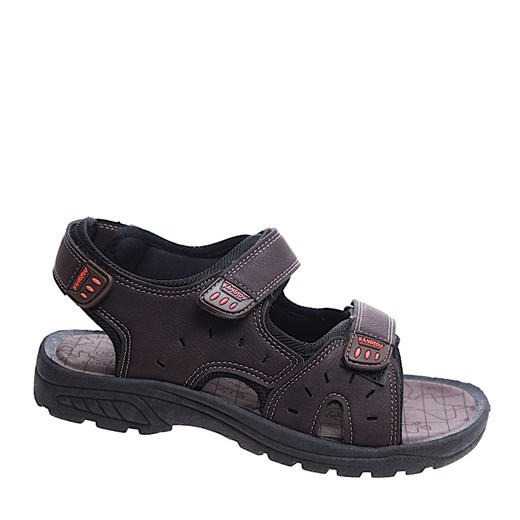 Brązowe chłopięce sandały na rzepy /D8-3 16587 T258/ Pantofelek24 40 Pantofelek24.pl