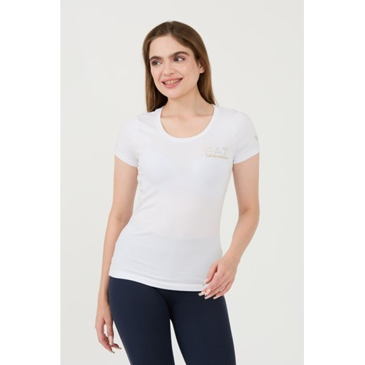 EA7 Biały t-shirt, Rozmiar L ze sklepu outfit.pl w kategorii Bluzki damskie - zdjęcie 173791736