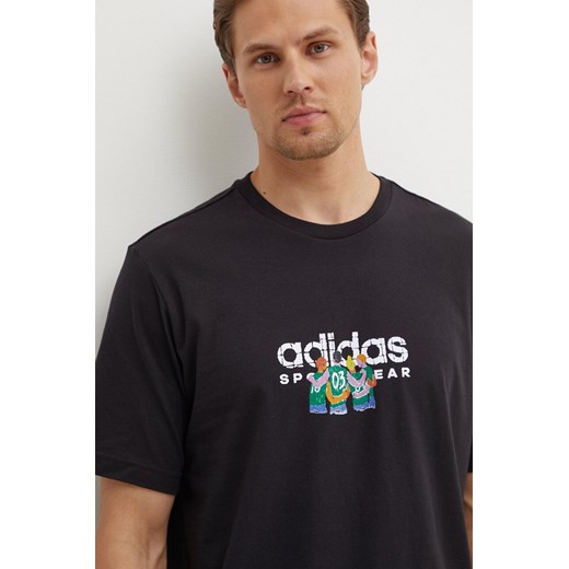 adidas t-shirt bawełniany męski kolor czarny z nadrukiem IY0729 XL ANSWEAR.com