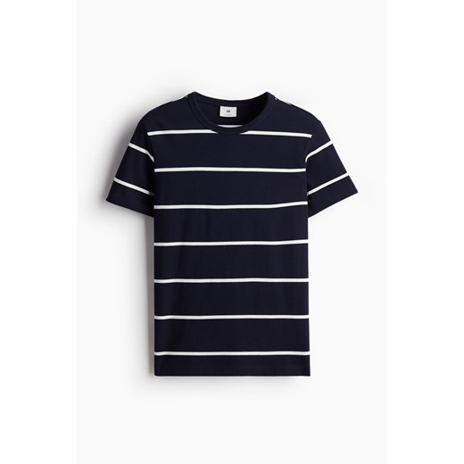 H & M - T-shirt Regular Fit - Niebieski H & M XL H&M