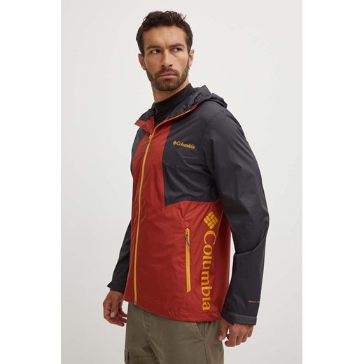 Columbia kurtka outdoorowa Inner Limits II kolor czerwony ze sklepu ANSWEAR.com w kategorii Kurtki męskie - zdjęcie 173800469