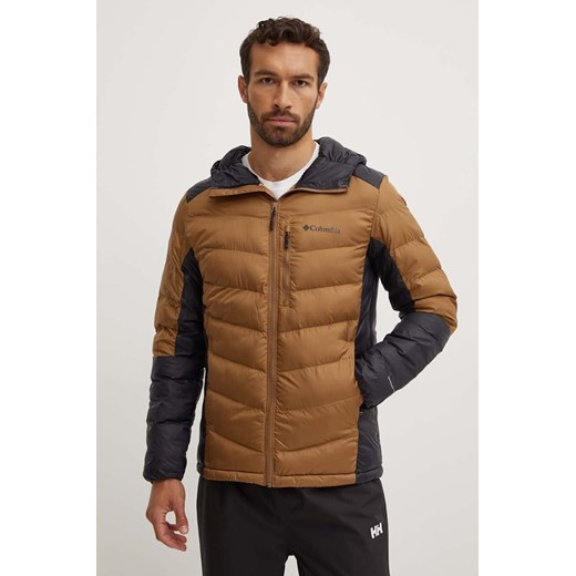 Columbia kurtka sportowa Labyrinth Loop Hooded Ja kolor beżowy zimowa 1957343 ze sklepu ANSWEAR.com w kategorii Kurtki męskie - zdjęcie 173800488